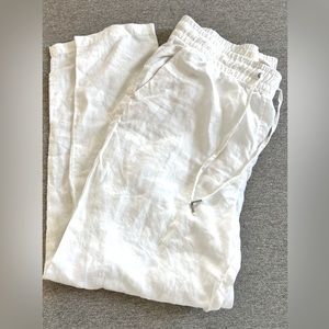 COPY - NWOT H & M white linen pants size 4 (also fits 2)